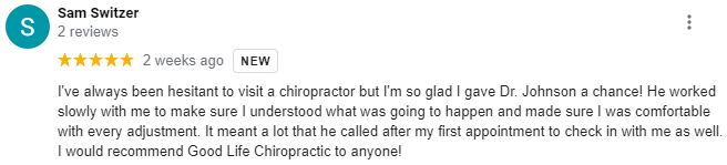 Chiropractic Sartell MN Patient Testimonial